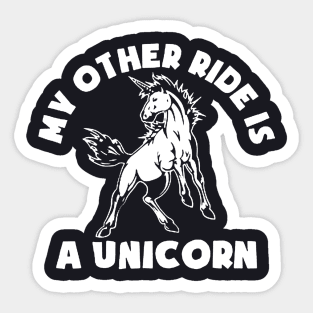 Mothers Day Gifts For Her Funny Unicorn For Women My Other Ride Is A Unicorn Womens Clothing Unicorn Horse Sticker